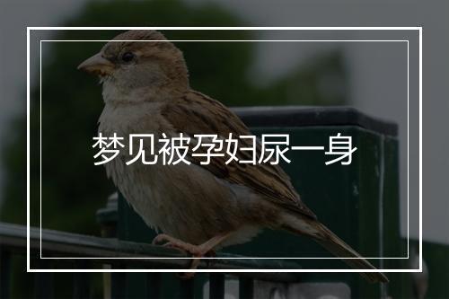 梦见被孕妇尿一身