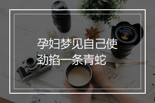 孕妇梦见自己使劲掐一条青蛇