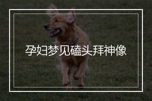 孕妇梦见磕头拜神像