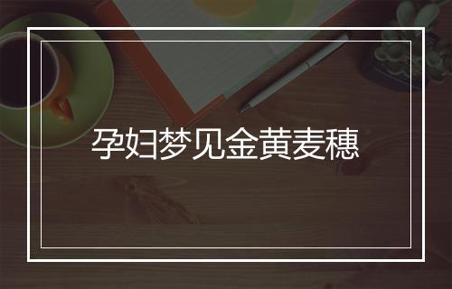 孕妇梦见金黄麦穗