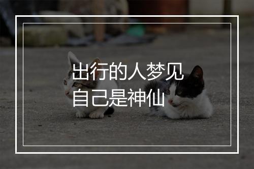 出行的人梦见自己是神仙