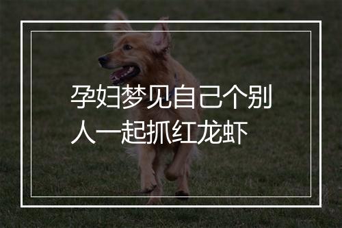 孕妇梦见自己个别人一起抓红龙虾