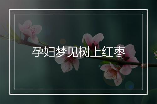 孕妇梦见树上红枣