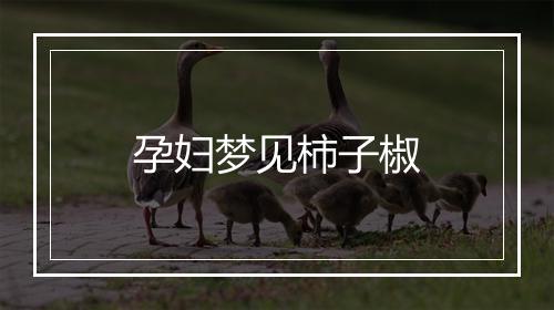 孕妇梦见柿子椒