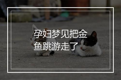 孕妇梦见把金鱼跳游走了