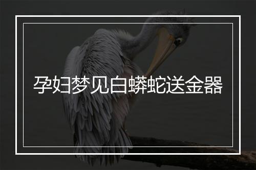 孕妇梦见白蟒蛇送金器