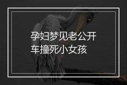 孕妇梦见老公开车撞死小女孩