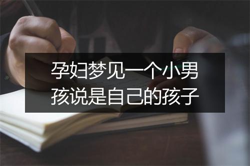 孕妇梦见一个小男孩说是自己的孩子