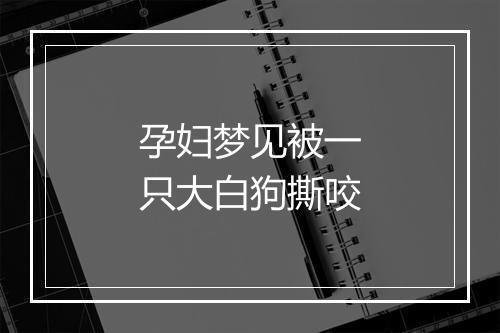 孕妇梦见被一只大白狗撕咬