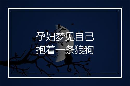 孕妇梦见自己抱着一条狼狗