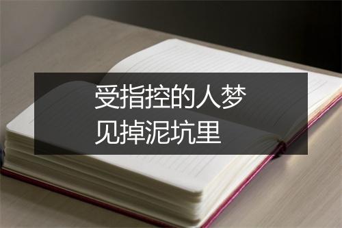 受指控的人梦见掉泥坑里