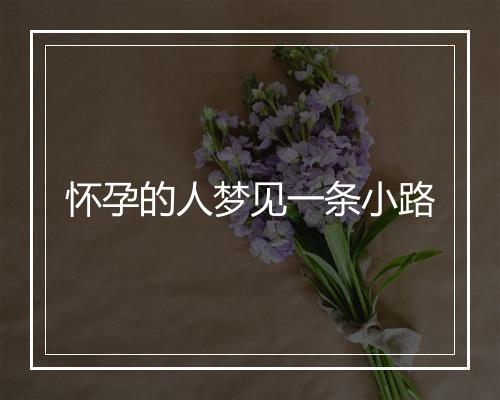 怀孕的人梦见一条小路