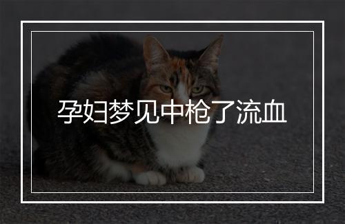 孕妇梦见中枪了流血