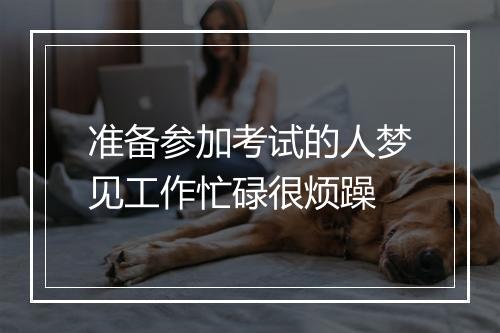 准备参加考试的人梦见工作忙碌很烦躁