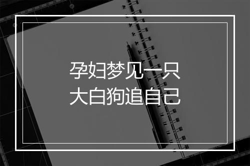 孕妇梦见一只大白狗追自己