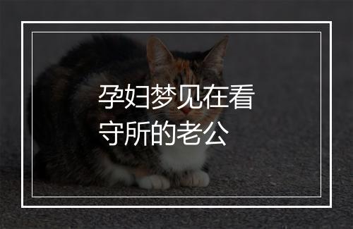 孕妇梦见在看守所的老公