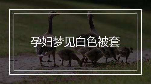 孕妇梦见白色被套