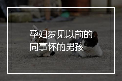 孕妇梦见以前的同事怀的男孩