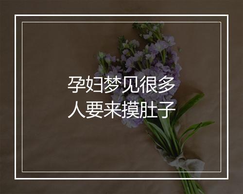 孕妇梦见很多人要来摸肚子