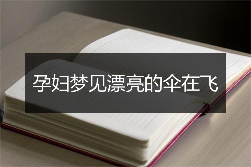 孕妇梦见漂亮的伞在飞