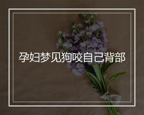 孕妇梦见狗咬自己背部