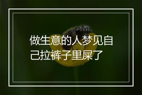 做生意的人梦见自己拉裤子里屎了