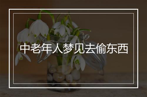 中老年人梦见去偷东西