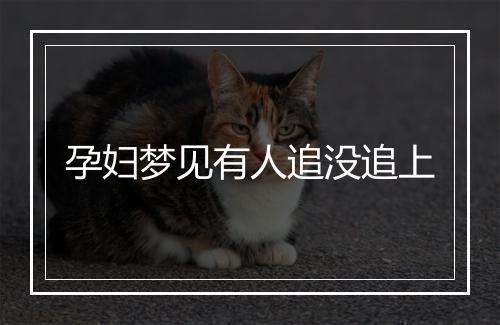 孕妇梦见有人追没追上