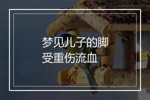 梦见儿子的脚受重伤流血