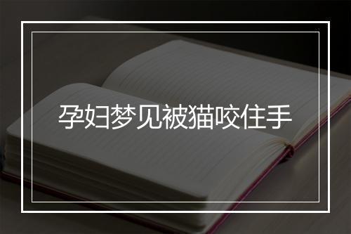 孕妇梦见被猫咬住手