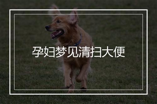 孕妇梦见清扫大便