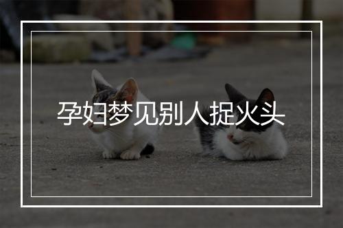 孕妇梦见别人捉火头