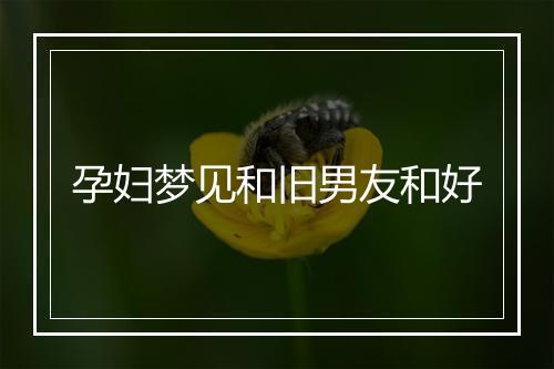 孕妇梦见和旧男友和好