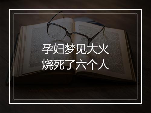 孕妇梦见大火烧死了六个人