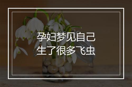 孕妇梦见自己生了很多飞虫