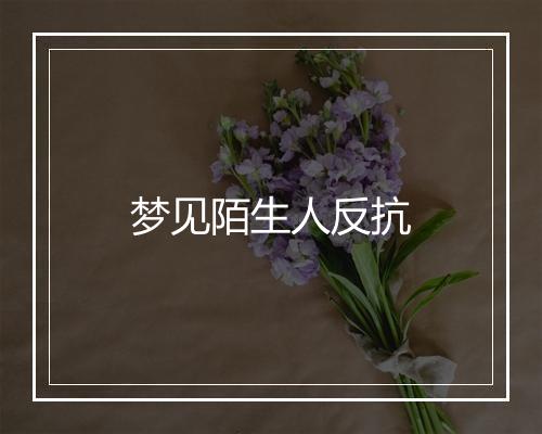 梦见陌生人反抗