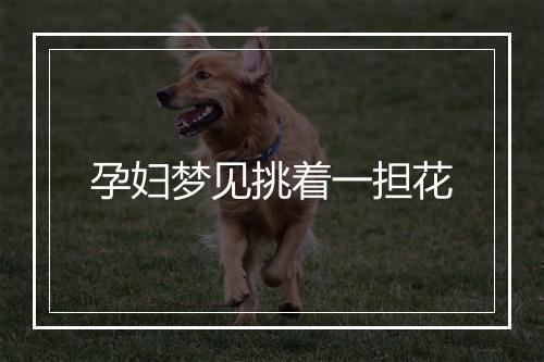 孕妇梦见挑着一担花