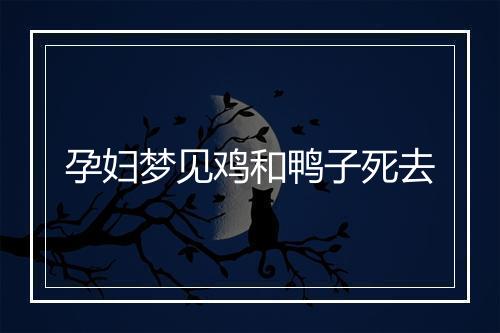 孕妇梦见鸡和鸭子死去