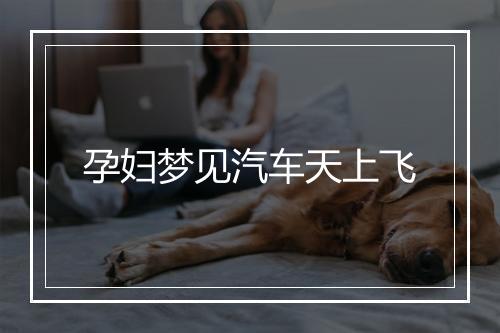 孕妇梦见汽车天上飞