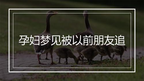 孕妇梦见被以前朋友追