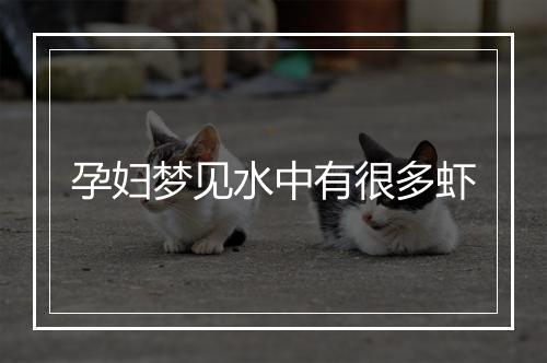 孕妇梦见水中有很多虾