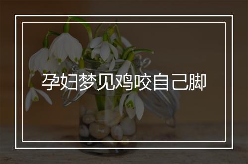 孕妇梦见鸡咬自己脚