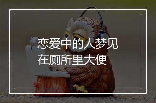 恋爱中的人梦见在厕所里大便