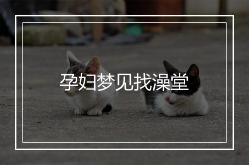 孕妇梦见找澡堂