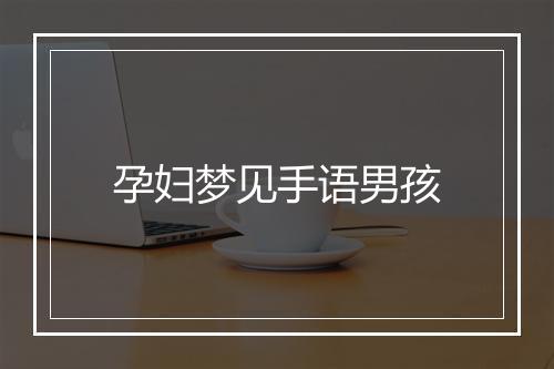 孕妇梦见手语男孩