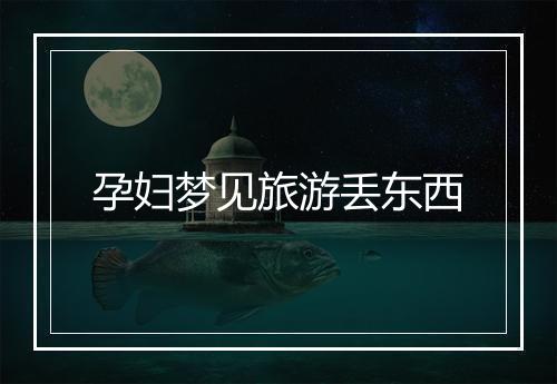 孕妇梦见旅游丢东西