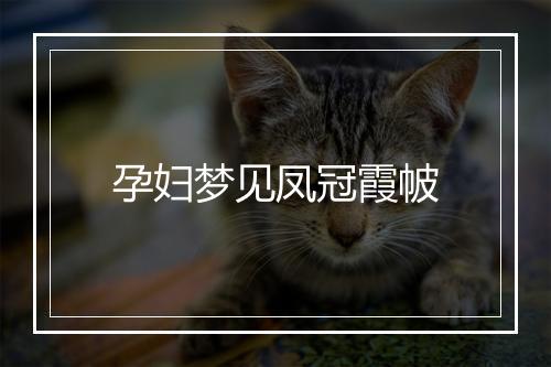 孕妇梦见凤冠霞帔