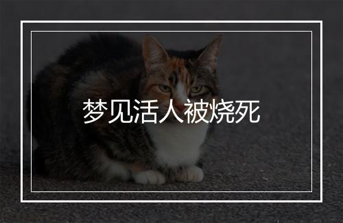 梦见活人被烧死