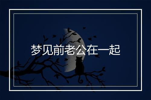 梦见前老公在一起