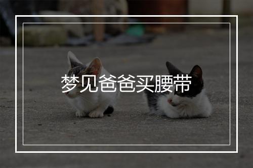 梦见爸爸买腰带